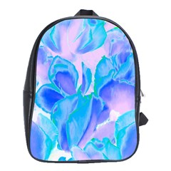 Ciclamen Flowers Blue School Bag (xl)