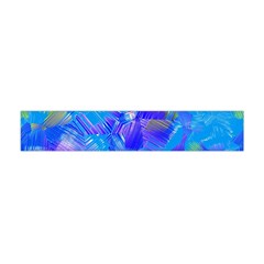 Blue Abstract Floral Paint Brush Strokes Flano Scarf (mini) by SpinnyChairDesigns