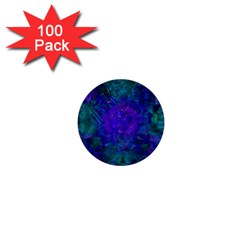 Indigo Abstract Art 1  Mini Buttons (100 Pack)  by SpinnyChairDesigns