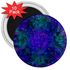 Indigo Abstract Art 3  Magnets (10 Pack)  by SpinnyChairDesigns