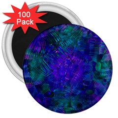 Indigo Abstract Art 3  Magnets (100 Pack) by SpinnyChairDesigns