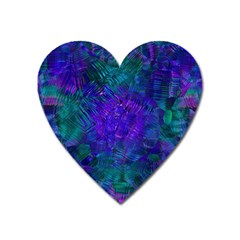 Indigo Abstract Art Heart Magnet by SpinnyChairDesigns