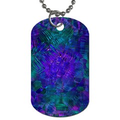 Indigo Abstract Art Dog Tag (one Side) by SpinnyChairDesigns