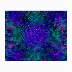 Indigo Abstract Art Small Glasses Cloth by SpinnyChairDesigns