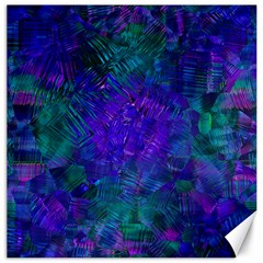 Indigo Abstract Art Canvas 20  X 20  by SpinnyChairDesigns