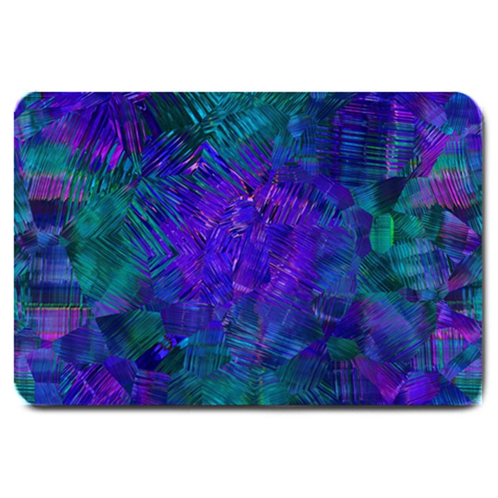 Indigo Abstract Art Large Doormat 