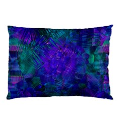 Indigo Abstract Art Pillow Case by SpinnyChairDesigns