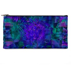 Indigo Abstract Art Pencil Case by SpinnyChairDesigns