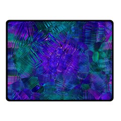 Indigo Abstract Art Fleece Blanket (small) by SpinnyChairDesigns