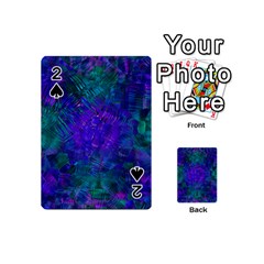 Indigo Abstract Art Playing Cards 54 Designs (mini) by SpinnyChairDesigns