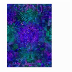 Indigo Abstract Art Large Garden Flag (two Sides) by SpinnyChairDesigns