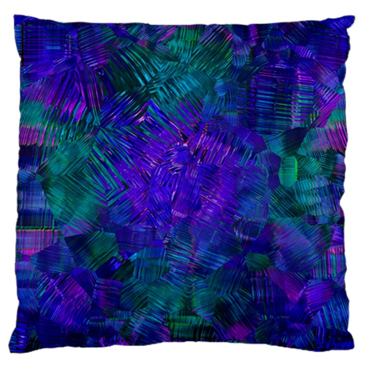 Indigo Abstract Art Large Cushion Case (Two Sides)