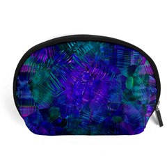 Indigo Abstract Art Accessory Pouch (large) by SpinnyChairDesigns