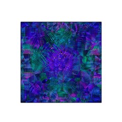 Indigo Abstract Art Satin Bandana Scarf by SpinnyChairDesigns