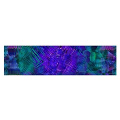 Indigo Abstract Art Satin Scarf (oblong) by SpinnyChairDesigns