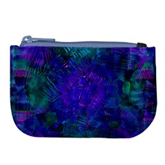 Indigo Abstract Art Large Coin Purse by SpinnyChairDesigns