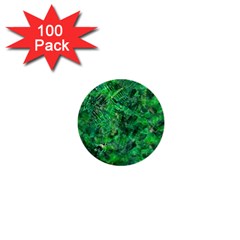 Jungle Green Abstract Art 1  Mini Buttons (100 Pack)  by SpinnyChairDesigns