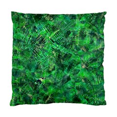 Jungle Green Abstract Art Standard Cushion Case (two Sides) by SpinnyChairDesigns