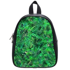 Jungle Green Abstract Art School Bag (small) by SpinnyChairDesigns