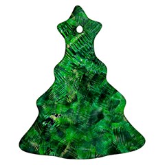 Jungle Green Abstract Art Ornament (christmas Tree) 