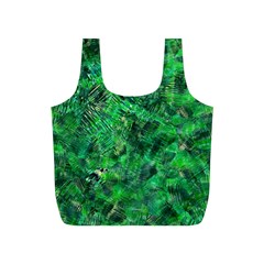 Jungle Green Abstract Art Full Print Recycle Bag (s) by SpinnyChairDesigns