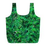 Jungle Green Abstract Art Full Print Recycle Bag (L) Back