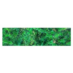 Jungle Green Abstract Art Satin Scarf (oblong) by SpinnyChairDesigns