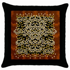 Free As A Flower And Frangipani In  Freedom Throw Pillow Case (black) by pepitasart