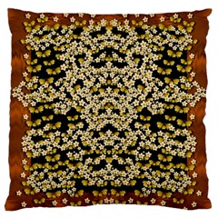 Free As A Flower And Frangipani In  Freedom Large Cushion Case (two Sides) by pepitasart