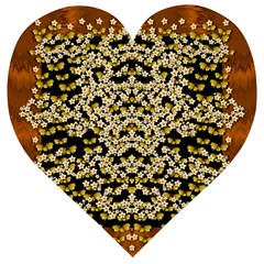 Free As A Flower And Frangipani In  Freedom Wooden Puzzle Heart by pepitasart