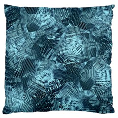 Teal Turquoise Abstract Art Standard Flano Cushion Case (two Sides)