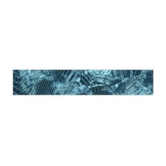 Teal Turquoise Abstract Art Flano Scarf (mini) by SpinnyChairDesigns