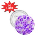 Purple Spring Flowers 1.75  Buttons (10 pack) Front