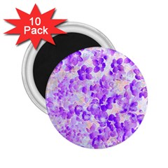 Purple Spring Flowers 2 25  Magnets (10 Pack)  by DinkovaArt