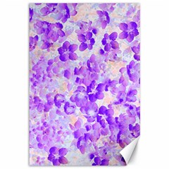 Purple Spring Flowers Canvas 12  X 18  by DinkovaArt