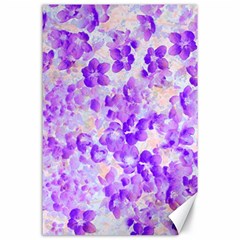 Purple Spring Flowers Canvas 24  X 36  by DinkovaArt