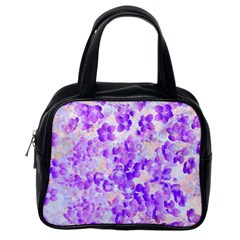 Purple Spring Flowers Classic Handbag (one Side)