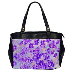 Purple Spring Flowers Oversize Office Handbag