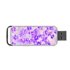 Purple Spring Flowers Portable Usb Flash (one Side) by DinkovaArt