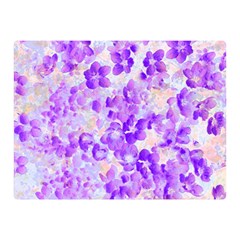 Purple Spring Flowers Double Sided Flano Blanket (mini)  by DinkovaArt