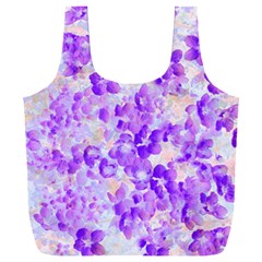 Purple Spring Flowers Full Print Recycle Bag (xxl) by DinkovaArt