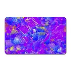 Fuchsia Magenta Abstract Art Magnet (rectangular) by SpinnyChairDesigns