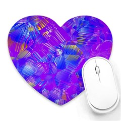 Fuchsia Magenta Abstract Art Heart Mousepads by SpinnyChairDesigns