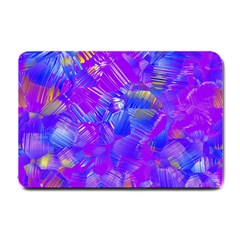 Fuchsia Magenta Abstract Art Small Doormat  by SpinnyChairDesigns