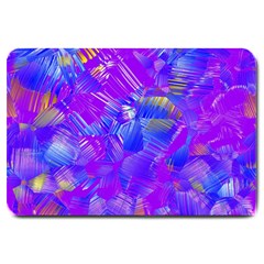 Fuchsia Magenta Abstract Art Large Doormat  by SpinnyChairDesigns