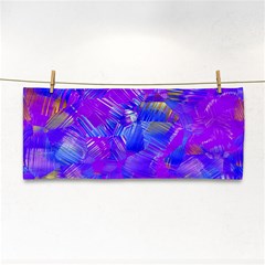 Fuchsia Magenta Abstract Art Hand Towel by SpinnyChairDesigns