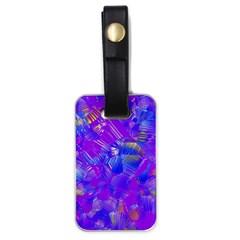 Fuchsia Magenta Abstract Art Luggage Tag (one Side) by SpinnyChairDesigns