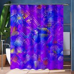 Fuchsia Magenta Abstract Art Shower Curtain 60  X 72  (medium)  by SpinnyChairDesigns