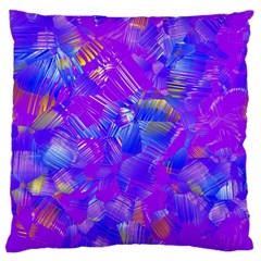 Fuchsia Magenta Abstract Art Standard Flano Cushion Case (one Side) by SpinnyChairDesigns