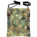 Earth Colors Abstract Art Shoulder Sling Bag Front